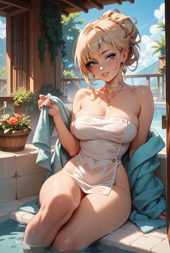 nsfw:1.6, Top quality, masterpiece, ultra high resolution, , (top quality, high resolution, 4K, detailed lighting, shaders, perfect anatomy, perfect proportions), eye of the beholder, (masterpiece, top quality) (top quality, 4K, 8K, high resolution, masterpiece: 1.2), highly detailed, (masterpiece: 1.3, top quality, ultra high resolution, ultra detailed), (top quality: 1.2), perfect eyes, perfect face, perfect lighting, (top quality, 4K, 8K, high resolution, masterpiece: 1.2), highly detailed, (top quality, 4K, 8K, high resolution, masterpiece: 1.5), highly detailed, masterpiece, top quality, ultra detailed, top quality, high resolution, 32K CG, very delicate and beautiful, illustration, high resolution, sharp focus, front lighting, glow, girl 1 person, solo, smiling, very beautiful and detailed anime face, very detailed eyes, ((masterpiece)), ((best quality)), (super detailed), ((cute)), cute, ((very detailed)), 4K, (8K), best quality, (best quality, 8K, 32k, masterpiece, super high resolution, very detailed, impressionistic:1.2), blurred background, (((two arms))) , (((two foot))), (((four fingers and 1 thumb))), Best quality , ((only one naval)),
(((Beautiful woman))). (White blonde hair). ((((Naked)))). ((Exposed breasts)). (Brown skin: 1.3). ((Neatly trimmed blonde pubic hair)). ((Ponytail)). ((Hair neatly tied up on top of head)). ((Bangs swept to the side, exposing forehead)). (Beautiful and realistic blue-green eyes). Deep pupils. (Plump lips with lipstick). ((Big breasts)). (Full breasts). (Well-shaped breasts). (Small pink nipples). (Narrow waist). Perfect proportions. ((Slender body)). ((Well-proportioned body)). ((A very sexually seductive pose)). Smiling. (((White choker))). Earrings. Necklace. Bracelet. Anklet. ((Swimming in the sea)). Relaxing. ((Beautiful, realistic water surface)). ((Front lighting)).