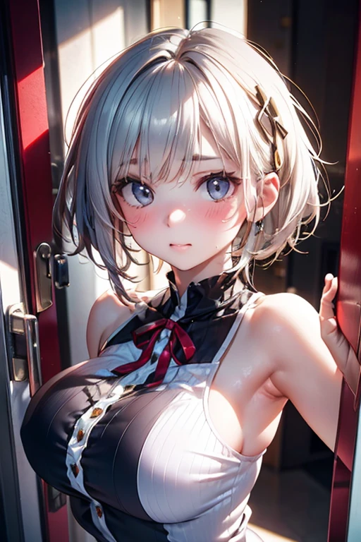 Absurd, Super detailedな,(In 8K:1.3),Masseter muscle area,(masterpiece:1.2)、(Highest quality)、4K、Super detailed、(Movement Structure:1.4)、(Shining Lights、Atmosphere lighting), High resolution, Best Quality、(One girl:1.4),Super detailedな,Bright colors、Treebreak Production Art、(Warm color light source:1.2),High-level image quality、Fine image quality、Intricate details,Volumetric Lighting,Realism BREAK、Profile、 Idol face、15 years old、Very beautiful face and eyes, Beautiful images、natural make up、 big eyes,、 (full-body shot:1.3)、 (breast grab:1.3)、 (Big Tits:1.5)、(curvy body:1.4)、(glossy skin :1.5)、(Baby Face:1.5)、(cleavage:1.4)、(white pupils:1.2)、 (white background:1.5)、 (blue hair,short hair、blunt bangs、twintails、Red ribbon:1.2)、(white、delicate and detailed、Good, fullback panties:1.5)、 (orgasm face), (petite:1.4),(white skin:1.5),(Showcasing cleavage:1.5)