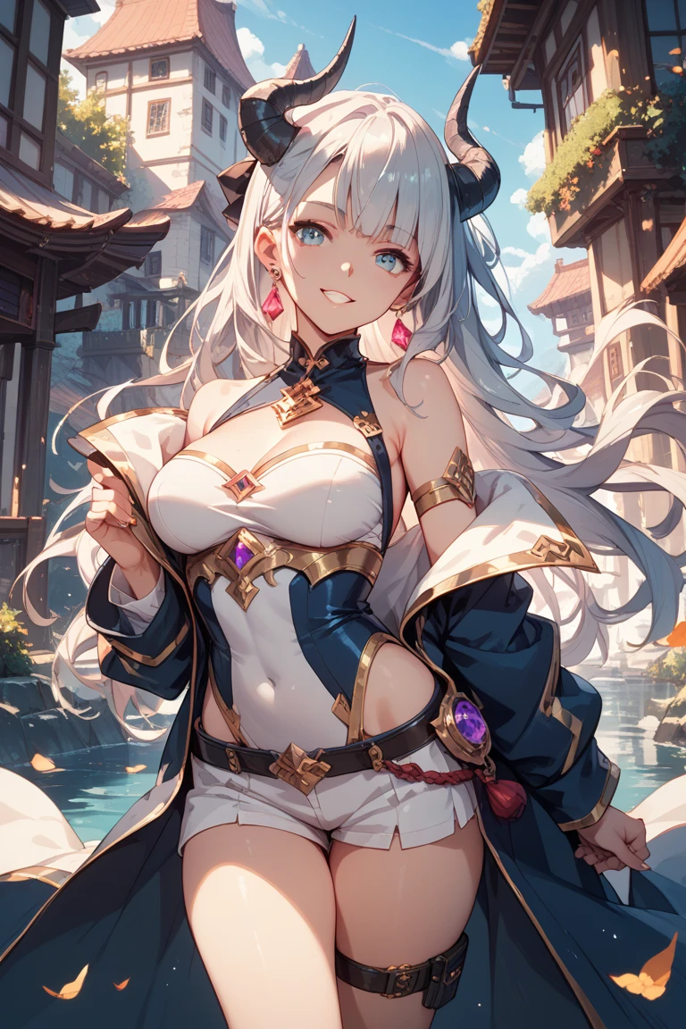 ((masterpiece、highest quality、highest quality、An illustration、Intricate details))、girl 、Outdoor、Ride the Dragon、golden knight、Golden Dragon、Final Fantasy、Long blonde、peace、Golden Aura、Beauty、Adult、Open chest、Bare thighs、Cape、pterosaur、Healing、blue sky、Long-sleeved kimono