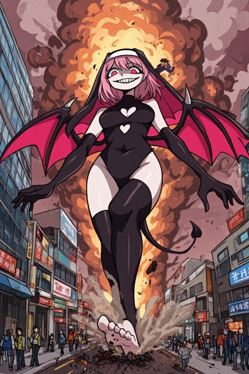 giantess inflatable demon girl stripper pole