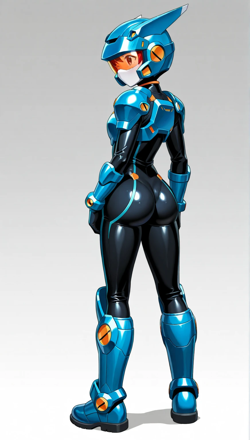 ((masterpiece)),(((best quality))),((character design sheet)), ((full body view)) illustration,1girl, muscular, ((black bodysuit:1.7)), superhero, (short curly red hair:1.5), ((detailed face:1.4)) beautiful woman, (short curly hair:1.6) (small head:1.2), (flat breasts:1.3), (blue thighhighs:1.3), shiny skin, (blue logo on chest:1.4),scribbles and marks, (puffy lips:1.5), (full lips:1.4) (wide hips:1.3), big lips, detailed lips, (red gloves:1.2) rough sketches, pose, 8k,16k, (simple background, white background: 1.3)