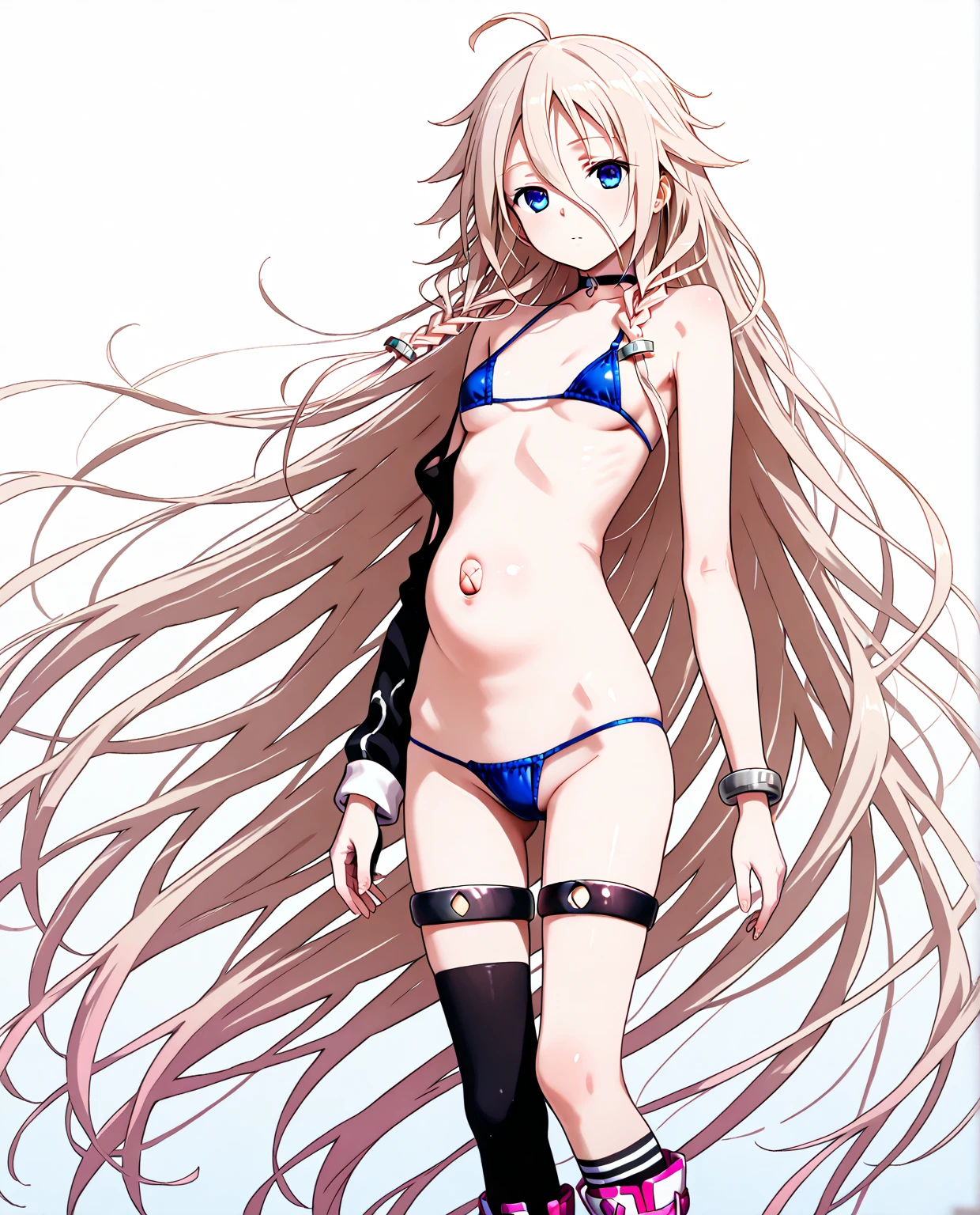(8K, Best Quality, Ultra Detailliert, Highres, Absurdres, Perfect Anatomy:1.5, Masterpiece:1.5), (((Solo, 1 Cute Girl))), (((perrine h. clostermann, perrine clostermann))), (((Yellow Eyes))), (((Black Glasses))), (((Long Long Hair:1.4, Bangs, Blust Bangs, Blonde Hair))), (((Black Cat Ears, Black Cat Tail))), (Slender Body, Dwarf:0.7), (((Flat Chest or Small Breasts:1.0 or Small Breasts:1.5))), ((Big Hips:1.1)), (Smile:0.8), (Blush:0.7), (((Bikini))), (((Micro Bikini))), (Full Body), (Heart, <3), Arms Up, Sexy Pose, (((Spread Legs, Squatting))), ((Simple BackGround, White BackGround, Warm Colour BackGround)), (On All Fours:1.3), 