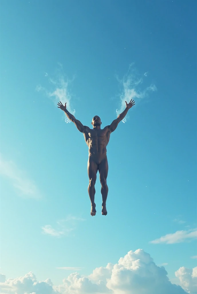 A man falling from sky completely dead black and white pic