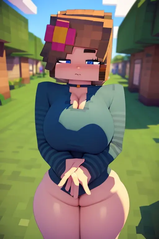 naked woman without clothes minecraft