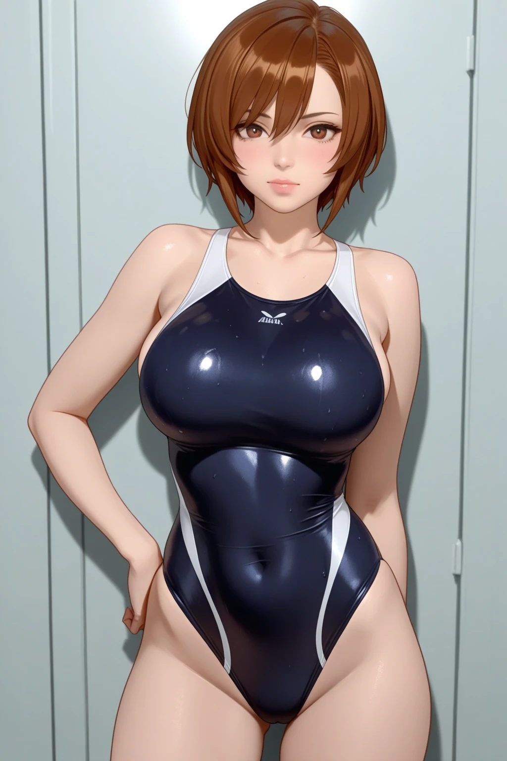Top quality, ultra-high resolution, Empfindliche Haut, Ultra-Details, Ultra High quality, ultra-high resolution, Ultra-Details, High quality, 8K, angeregt, three girls, Slim young body, {big: 1.5}, Extra Large big, Kleiner, schmaler Badeanzug, Body-toning swimsuit, Schlafzimmer,