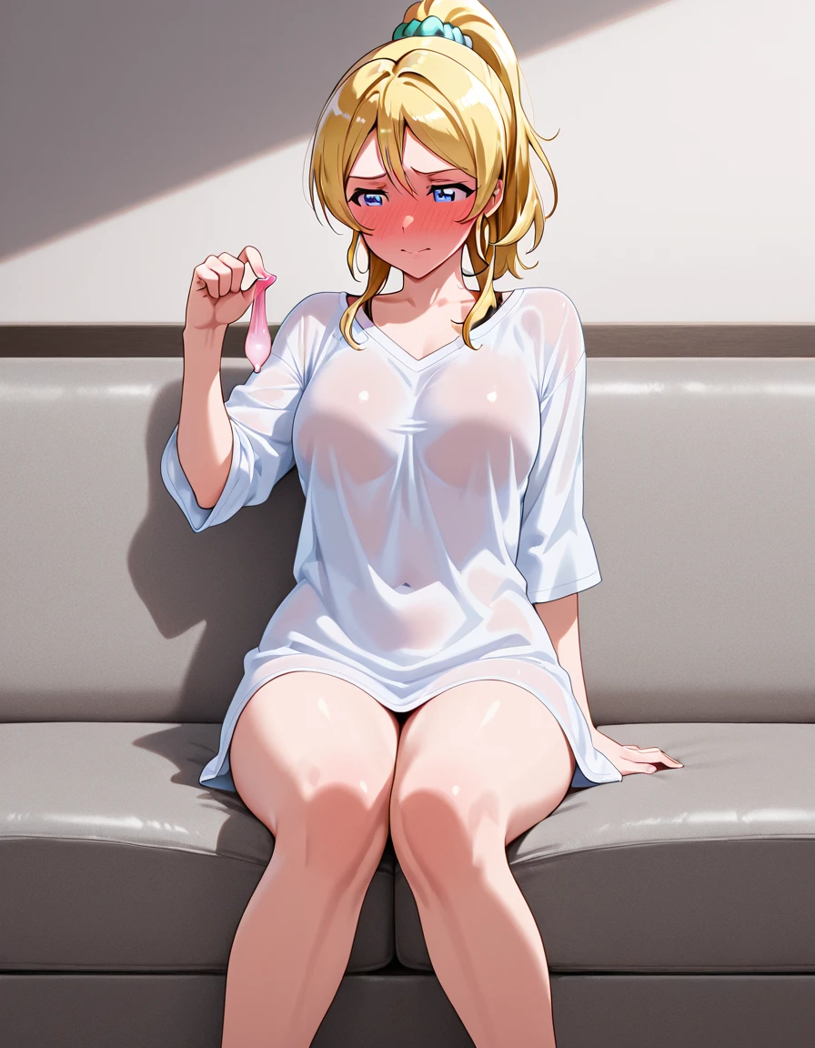 (Highest quality, 8k, High resolution, Realistic:2.0), (alone, One Girl:2.0),(Lighting: strong),(Lighting: front),(Very muscular girl:2.0),(Bodybuilder girl:1.5),(Glowing Skin:1.5),(Light brown hair color:1.5),(Bend your legs and open your thighs:1.8),(Light Blue Blouse:1.6),(Blouse with collar:1.2),(long sleeve Light Blue Blouse:1.3),((Tight blouse:1.7)),(Accentuate your cleavage:1.4),(Barefoot Girl:1.1),((Unbuttoning the blouse:1.2)),((Wearing very sexy panties:1.5)),(Wearing small panties:1.5),(wearing T-front panties:1.5),((Girl leaning on an old leather sofa:1.2)), Ultimate beautiful Japanese girl, Cheek brown makeup , Heavy eye makeup ,Pink lipstick,(Big Eyed Girl:1.5),(Cool beauty woman:1.5),(I can see my belly button),(Girl with open mouth:1.2),(Enjoys showing her underwear to viewers:1.8),((The shape of the erect nipples is visible on the surface of the blouse:1.1)),(Very elegant feminine eroticism:1.5),(The strong sex appeal of young women:1.5),(she視聴者に自慰行為を強要する:1.3),(she性的に大胆なポーズをとる:1.3),(she視聴者が自慰行為をするのを見て興奮する),(she視聴者に射精を禁じている:1.3),(she視聴者に激しく自慰行為をするよう命じる),(The viewer masturbates while watching her:1.5),(sheサディスティックな性格だ:1.6),(Strike sexy poses for viewers to masturbate to),(sheクンニされるのが好き),(sheいつもセックスで主導権を握る),(She makes the viewer feel sexually inferior),(she男性をレイプし嘲笑する:1.3),(she、Laughs at masturbating male viewers who are holding back their penises。),(she視聴者に卑猥な言葉を言う),(she男をレイプしたい:1.3),(Her specialty is fellatio),(A sexually attractive woman who attracts men)