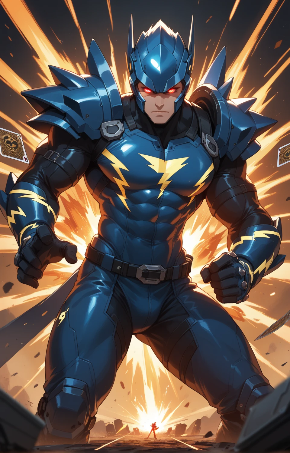 (Ultra resolution 8K), obra maestra (amazing fusion between Wolverine and Flash). La musculatura adornada con garras de adamantium de Wolverine se entrelaza con el traje distintivo de Flash, fusionando el rojo vibrante y el amarillo reluciente con los toques de metal reluciente.A medida que avanza, this Wolverine-Flash fusion moves at breakneck speeds, leaving a trail of sparks and energy as you cross the landscape with breathtaking agility. Las garras de adamantium brillan con un resplandor mortal, ready to be unleashed in a burst of unstoppable ferocity.The eyes of this fusion shine with an inner fire, reflecting Wolverine's fiery passion and Flash's tenacious determination. Every move is a burst of action, A perfect combination of strength and speed that allows this entity to face challenges in a completely unique way.