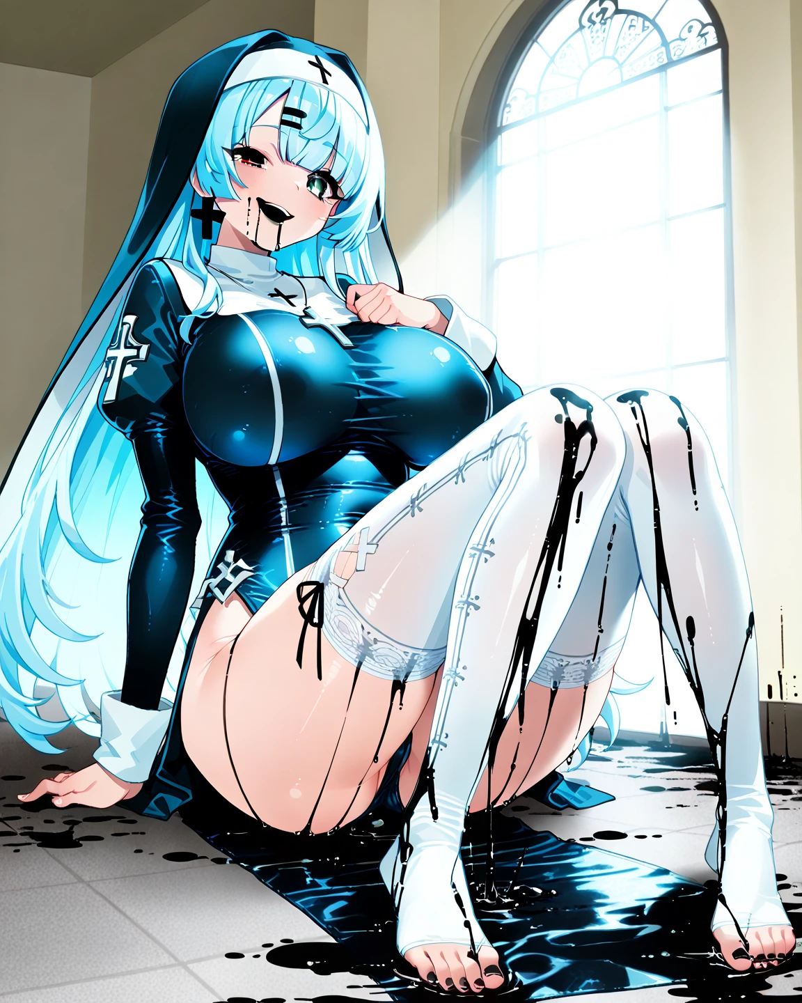 ((beautiful little princess of 16 years old)),((less than 16 years old)),((lolis:1.6)),((beautiful and adorable face of a sweet and tender girl)),((ultra-pretty and beautiful hairstyle of little princess)),((lolis girl body:1.6)),((body of a little younger girl)),((beautiful little princess made up with eyeliner eye shadow blush painted lips)),((face shy embarrassed and very excited horny)),((huge breasts absurdly gigantic ultra tender ultra juicy and sagging)),((breasts even more gigantic and juicy tender)),((large dilated swolle ultra juicy and tender nipples)),((incredible ultra gorgeous fantasy princess thigh high stockings with incredible details and fantasy embroidery)),((ultra short tight skirt and small:1.6)),((high heels)),((naked pussy)),((posing embarrassed and provocative)),((she is even younger)),((ultra extreme lolis)),((even younger under 16 years old)),((full body:1.6)),((double image)),((image seen from the front and from behind)),((beautiful juicy and tender ass)),((small blouse with a large open and low neckline showing the breasts:1.6)),((bare breasts:1.6)),((the skirt go into the crack of the ass)),((the skirt are even smaller and tighter)),((ultrasexy and juicy ass)),((oerfect realistic Pussy)),((ultra-realistic image)),((ultra-quality image)),((ultra-resolution image)),((ultra-detailed image)),((ultra-sharp image)),((sharp image)),((ultra-realistic image)),((8k)),((wallpaper)),((masterpiece)),((center image seen from behind her ass, legs and heels, full from waist to feet)),((she poses wanting to get her ass fucked and destroyed)),((extremely open ultra-open anus:1.6)),((absurdly dilated ultra-dilated anus:1.6)),((visible anus:1.6)),((ultra-realistic detailed and defined anus)),((anal creampie:1.6)),((after anal creampie exsesive:1.6)),((immense amount of semen coming out of the inside of his anus:1.6)),((excessive ultra-disproportionate amount of semen:1.6)),((anus even more extremly dilated:1.6)),((extremely open and destroyed anus:1.6)).