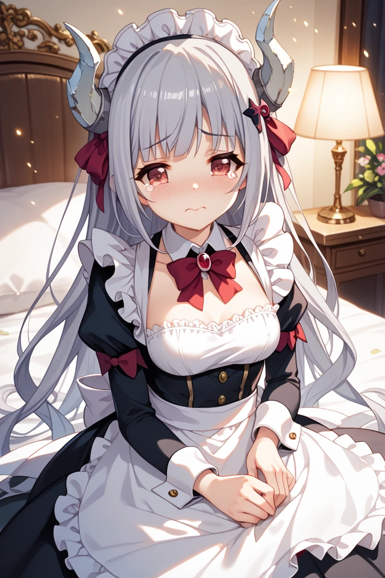 Cute beautiful girl、Dazed face orgasm blush、Budding breasts、Gothic Lolita Lingerie、Wavy Hair、I'm embarrassed because my breasts are exposed and my nipples are visible.、Put your hands between your legs,????