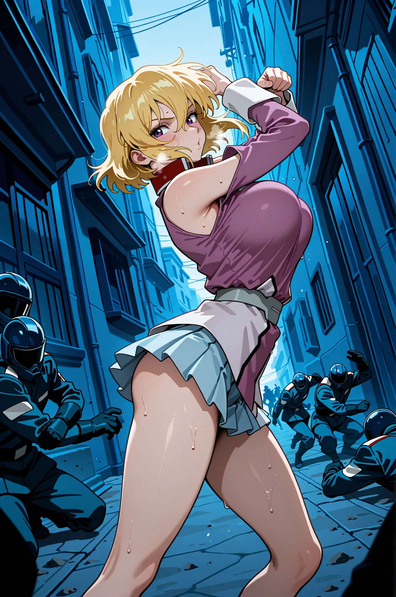 （Giant Elements、High resolution、High resolution、high quality、Accurate body structure、Detailed body）(Huge breasts:1.9)、Towering Giant Girl, 50,000 feet high、Looking up at the approaching woman from below、Giantが街を攻撃、Cute Woman、Destroy a small town淫乱な悪魔の女性、Destroy a small town、Mischievous look、Swing your legs up、high school girl、White shirt、Check skirt、ribbon、Glowing Skin、Giant、smile、Trampling buildings、rubble、Burning Small Town、Destroyed small building、Spooky sky、hell、Collapsed highway、Cars are crushed、Evacuated residents、sunset、Burning Small Town、please、walk、Looming、Trampling、Anatomically correct、Accurate human body、Accurate skeleton、Full body portrait、Bob Hair、Black Hair、Red eyes、足元に散らばるrubble、taller than a skyscraper、Major impact、wonderful、Giant Elements、Draw a woman in a big way、Increase the destructive element、Making cities smaller