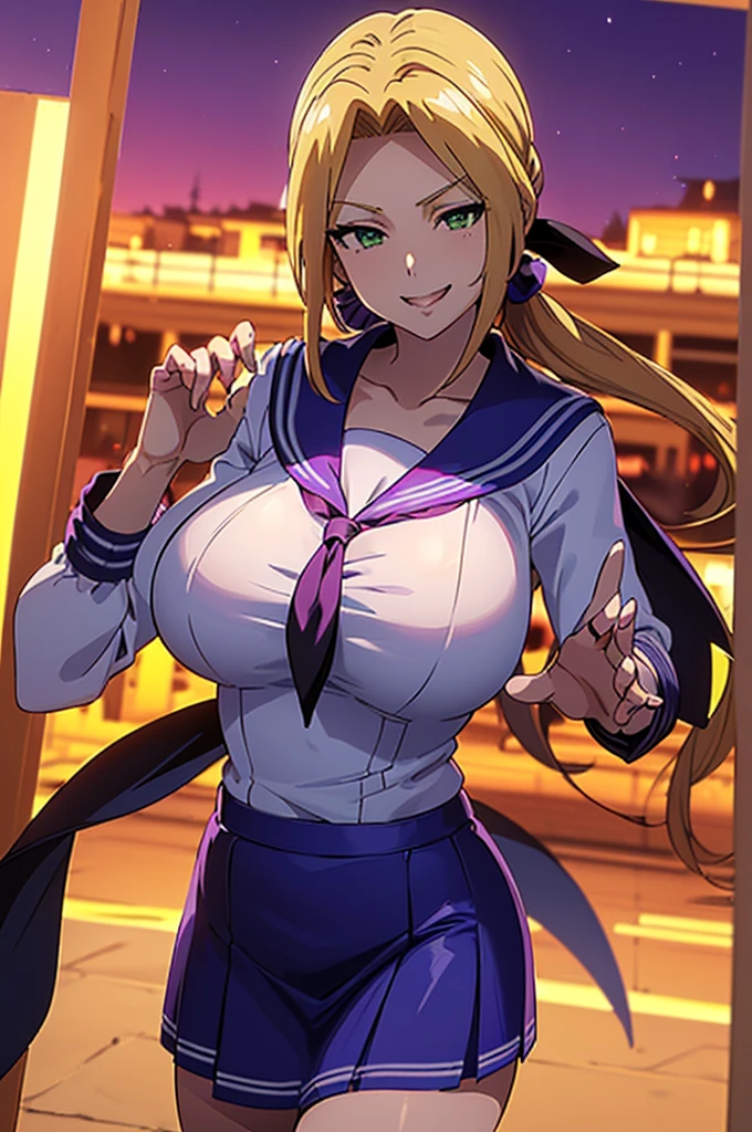 Masterpiece(woman,Huge breasts:1.1, とても唇が赤いHuge breastsを強調,Big Ass,Narrow waist,Long legs,Greenish blue eyes,Blonde ) 
8K(Sweat flying:1.4 )8K(Heat rash:1.9 )
 8K(Gal:1.3)
 8K(Staring at me:1.5)
 8K(Anime Style,A floppy smile,What we are looking for,Face mischievous face,The facial expression is accurate:1.7)
 8K(Anime Style,The facial expression is accurate)
8K(Wearing a black kimono:1.5)
8K(hairpin :1.3 ), 
8K(Focus on the face:1.5)
8K37歳