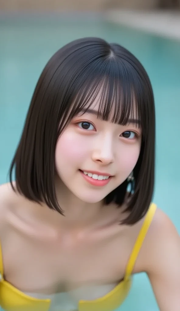 Her name is Hope Gill.
masterpiece, highres, 4k, 8k, highquality, 1girl
A beautiful 18-year old, sexy girl with seductive smile (looking at camera:1.6)
(soft focus:1.2) on the Foreground, (Bokeh-filled Foreground:1.5)
soft light,
cleavage,
revealing breast,
She is having a Rooftop swimming party
put hands and feet out of focus.
She is in Cream
The clothes pattern is Floral
she wears boots and
black sock
dressed in bikini
<lora:add_detail:0.5>
<lora:mineshimakomaki_lora:0.7>