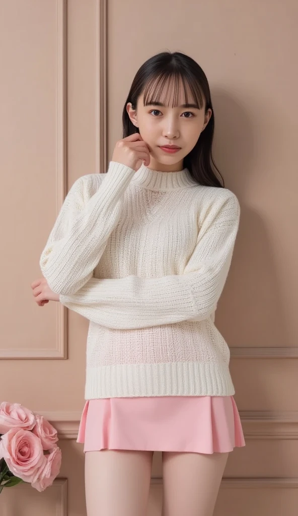 She is a fashion model。Trending clothes、