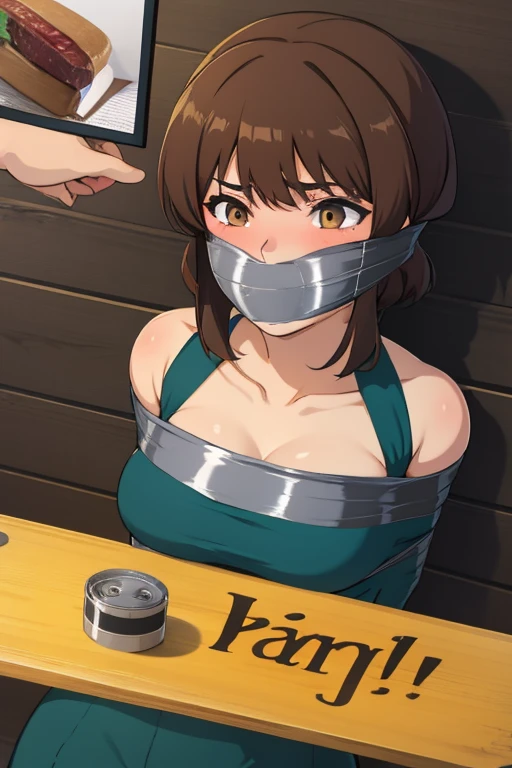 adult woman, (tape gagged: 1.5), (in dark abandoned factory: 1.3), (huge breast wearing unbuttoned shirt, showing bikini: 1.3), (tired expression, facing away: 1.4), (arms tied tightly behind back: 1.2), thigh high boots, (realistic cum on shoulders: 1.3), (cum on face and hair: 1.7), (dim and desaturated lighting: 1.4), (night time: 1.5), body contour lighting, harsh shadows, dark shadows, coco, in the shadow, (stacks of drug packets in background: 1.3), side lighting, dramatic lighting, cinematic lighting,