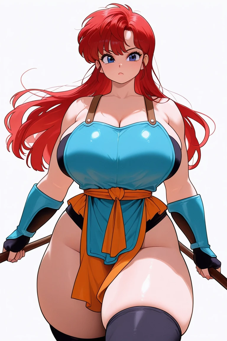 (ranma chan) (ranma saotome)(1solo)(1girl)((Solo)) ((Masterpiece)) ((High Quality)) (slim thick)((Perfect Face)) ((Huge Breasts)) ((Wide Hips)) ((Narrow Waist)) ((Beautiful)) ((Redhead)) ((Long Hair)) ((Light Skin)) ((Cute Nose)) ((BLue Eyes)) ((Young))