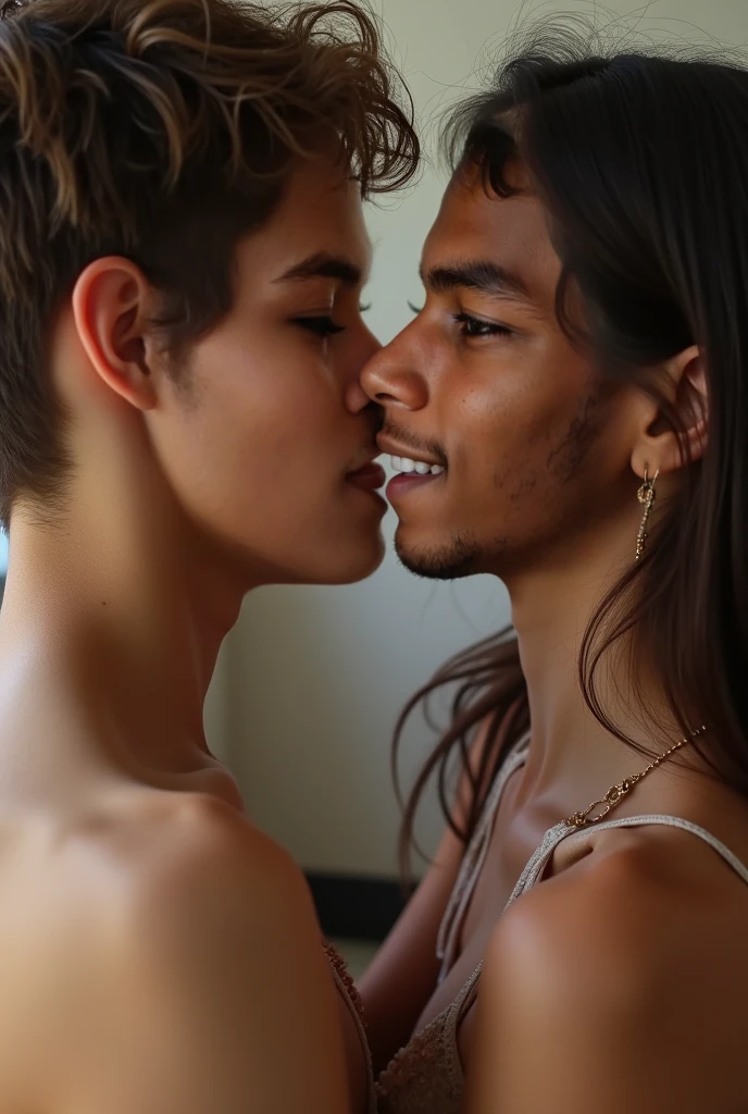  adolescentes 15ans , smoking ????????, wet their panties with desire, in the bed , Sex 