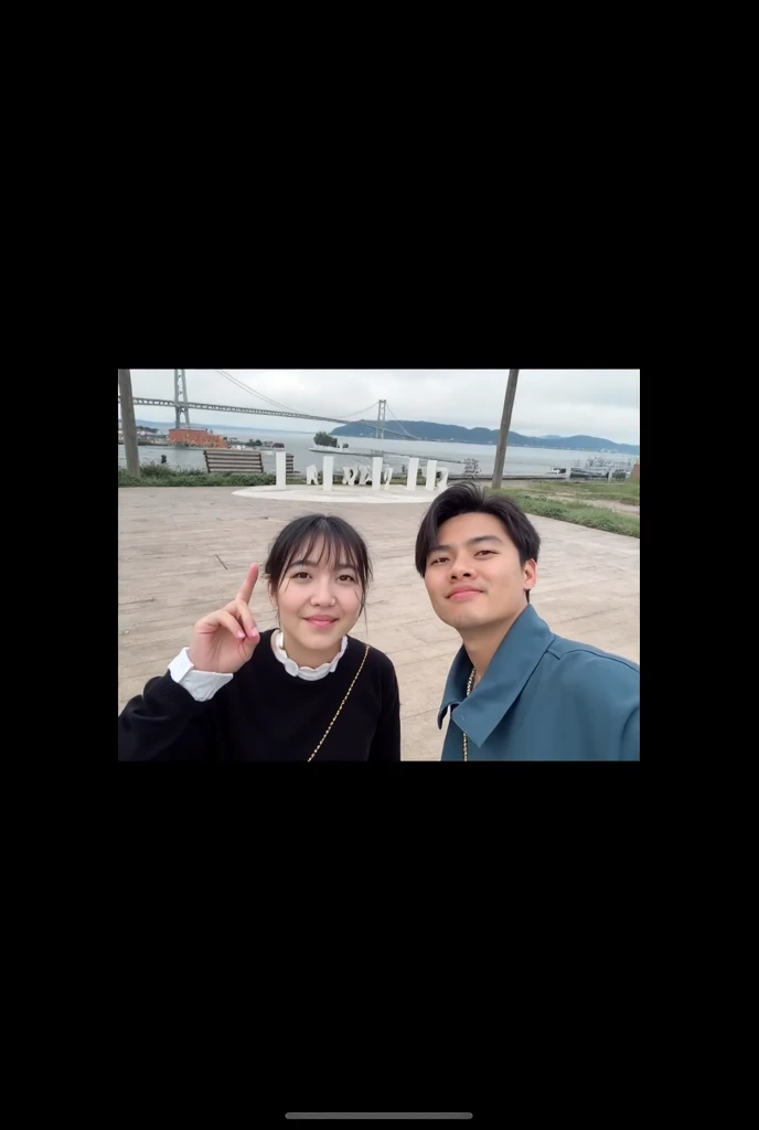 They posed for photos on high-rise buildings overlooking the city, 8k selfie photograph, Ruan Jia and Fenghua Zhong, zmonzheng, steve zheng, cute couple, 8k --height 768, Leng Jun, with the city as the background, wenfei ye, ruan jia and brom, Cai Xukun