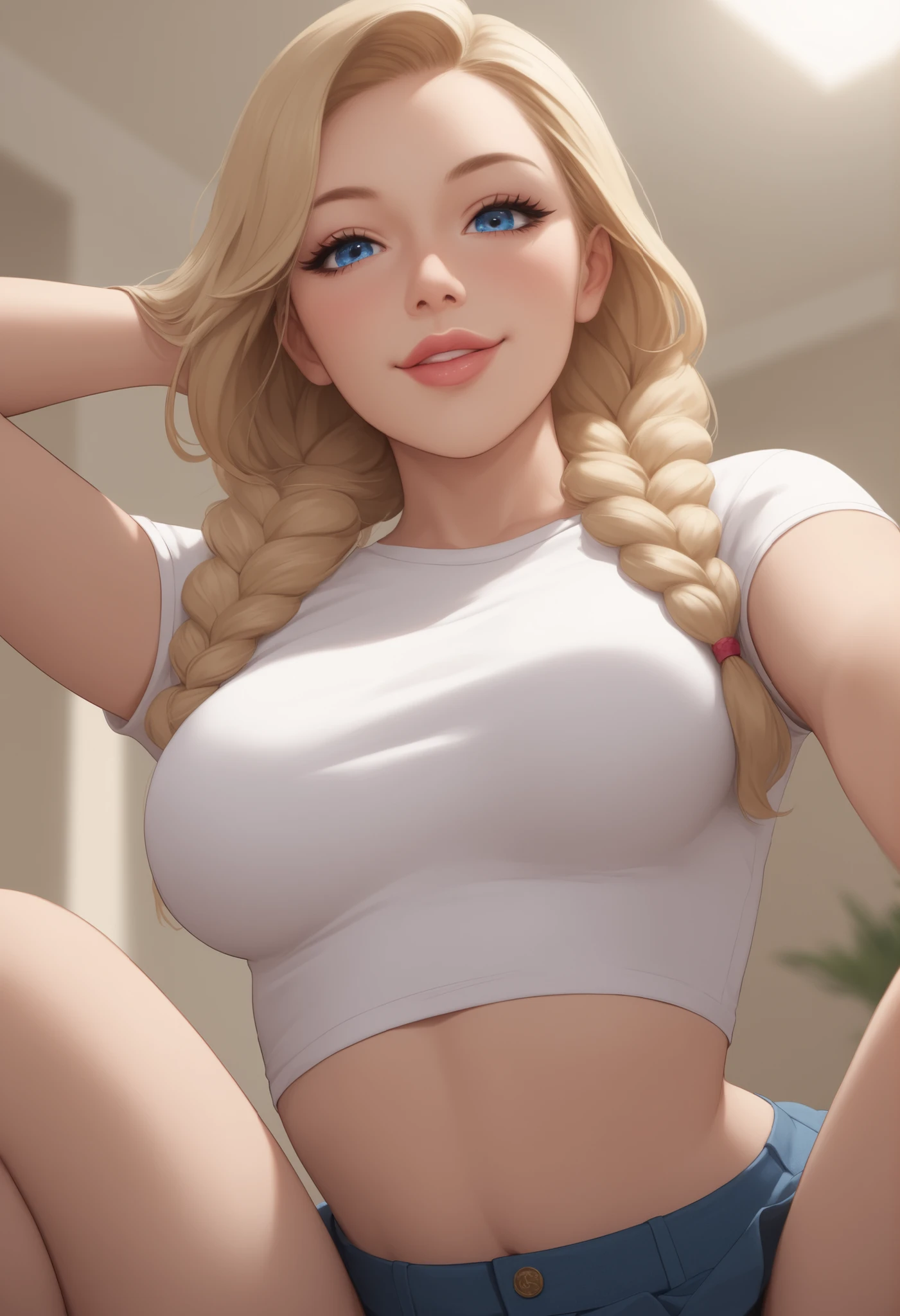 a sexy blonde haired bimbo deep throating a in a public park, , messy face, huge messy bleached blonde hair, giant hoop earrings, big dumb eyes rolling back in her head, gagging, enormous tits, thick, curvy, wide open mouth, huge pink lips, tongue out, slobbering, topless, longer tongue, bigger lips, wider mouth, tanner skin, wearing ribbon choker
