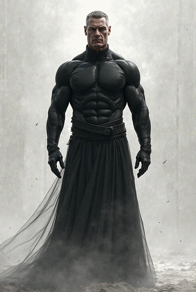 photoreal, 1 brutal fighter shaped 1 another upper bodies on his back, 2 feet, skin like dark grey rock, loincloth, ancient helmet,