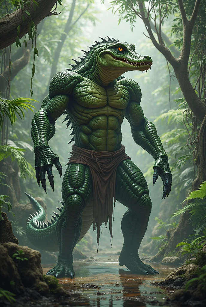 Crocodile human body