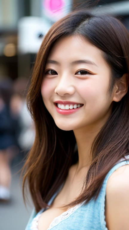 Japanese ),((beautiful girl)),cleavage,An expression that imagines something pleasant:1.2,(perfect body beauty:1.2),((perfect body)),(shy smile),beautiful teeth,