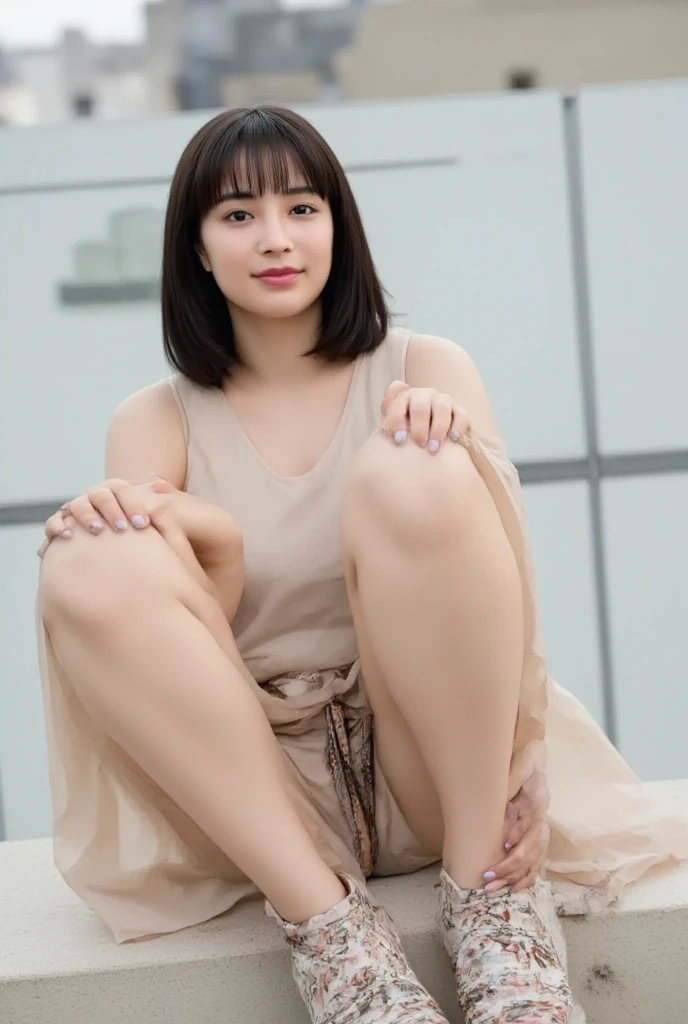 (nsfw:1.2),8K raw photo,Best quality,masterpiece,ultra high res,natural skin texture,realistic eye and face details,realistic,1girl,sexy,full body,solo,white hair,fluffy short hair,tall female,skinny,covered nipples,breasts out,large breasts,open clothes,rouge \(makeup\),red eyeshadow,full lips,lipstick,looking at viewer,little smile,beautiful legs,slim_legs,no panties,(high heels:1.2),Dynamic posture,Lace nightdress,short hair,show pussy,spread legs,diamond,(see-through:1.2),<lora:GirlfriendMix2:0.7>,<lora:HeelsCollections_v1:0.7>,(zhubao1.1),<lora:FilmG3:1>,