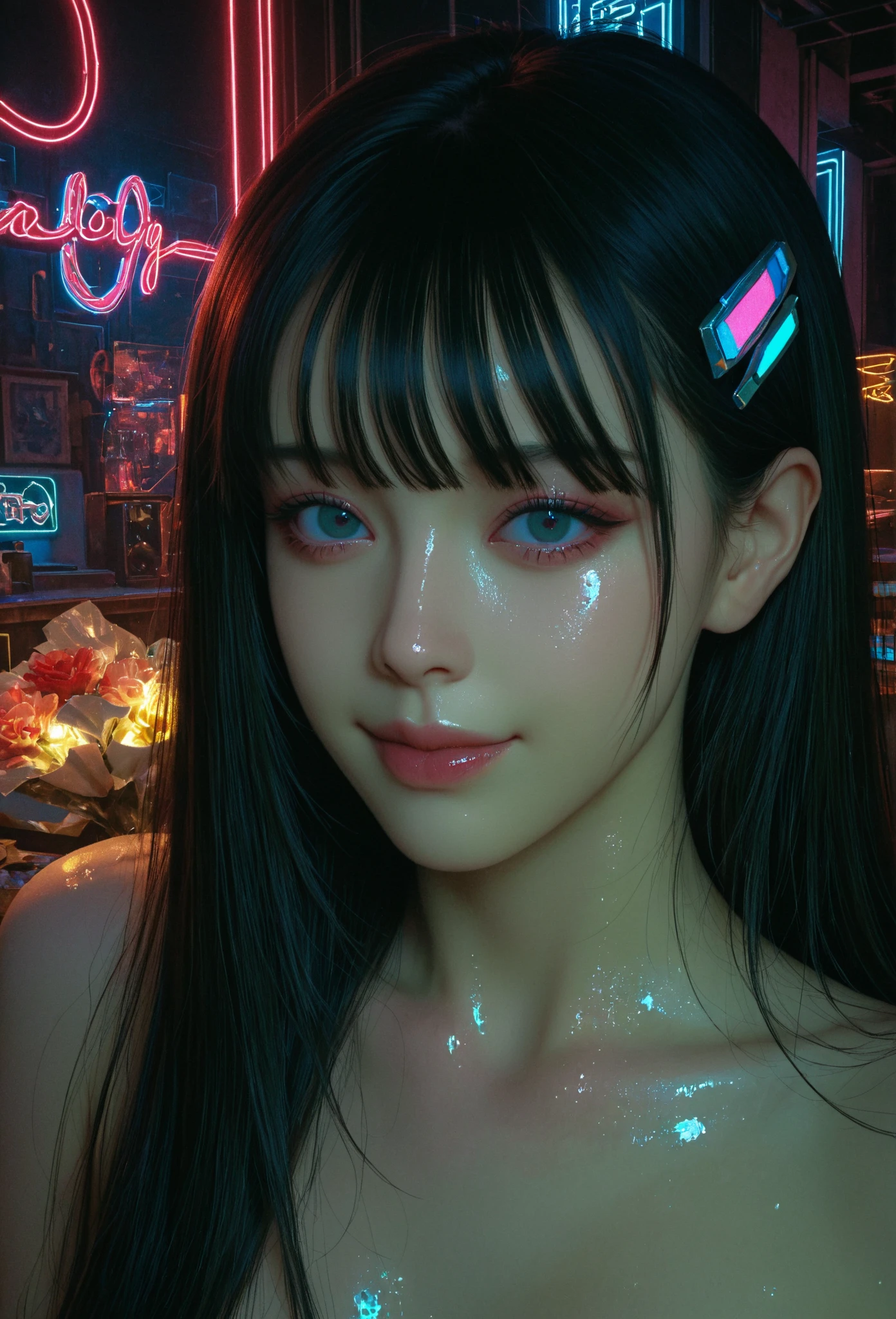 beautiful artwork,(Extreme Detail CG Unity 8K wallpaper、masterpiece、top-quality)、(exquisite lighting and shadow、highly dramatic picture)masutepiece、Best Quality, High resolution, Extremely detailed,Division method), Ground Level Shots、Full body shot from below、rainbow paint background,(((The background is a fantastic light with gradation colors.......))), ((Gradient Color Hair)),((Gradient color striped hair)), Beautiful detailed eyes,(Gradient color eyes),(((Colorful eyes))),(((The background is a gradation color))),(((High color saturation))),(((Surrounded by colorful lights)))heterochromia iridis, (colourfull:1.5),hight resolution, (((Naked state)))Japanese man sitting, femele , Colorful hair(Long hair:1.8), (Side Ponytail:0.2), (wind blown hair:1.2),Wearing fishnet stockings、Hand )),((((srestrained、Red-black tentacles restrain both hands...........,A thick red-black tentacle is digging into my crotch..........)))),(((Colossal tits: 1.5))),(((drooping chest:1.3、cleavage of the breast:1.4,erectile nipple:1.3 ,Raised areola,:1.))),(big breasts thin waist :1),(big butts: 1.2),bright skin, tthin eyebrows,beatiful detailed eyes, long eyeslashes,colorful eyeballs,light orange lip,Love juice drips from the crotch、Girl Leaking Pee、Mouth ajar,Drooling ,The pubic area is hairless ,The pubic shape are Clearly Visible、