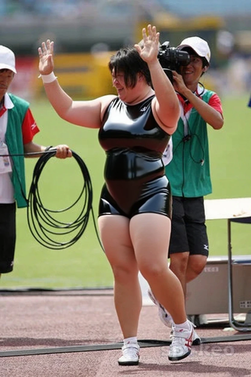 30-year-old Asian female gladiator posing for a photo，Tall and sexy，Beautiful sexy nude，Sweaty and sweaty，Shiny muscle lines，Sense of Power，Big white breasts，Big buttocks，Mature and charming，Camel toe，Perfect pink nipples，Vagina details，NSFW，Wear sexy super high heels，Instep details，The charming and seductive queen，Fighting breath，4k quality