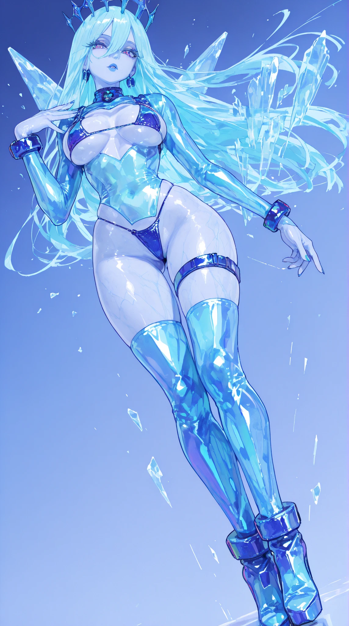 ((masterpiece, best quality)), Epic battlefield atmosphere,Delicate face,Elf,whole body,Standing picture,glowing white eyes,Large Breasts,Gradient white long wavy hair,Perfect body proportions,Pure white background,firefly,Water Ripples,Lace,Transparent sex bikini,whip,chain