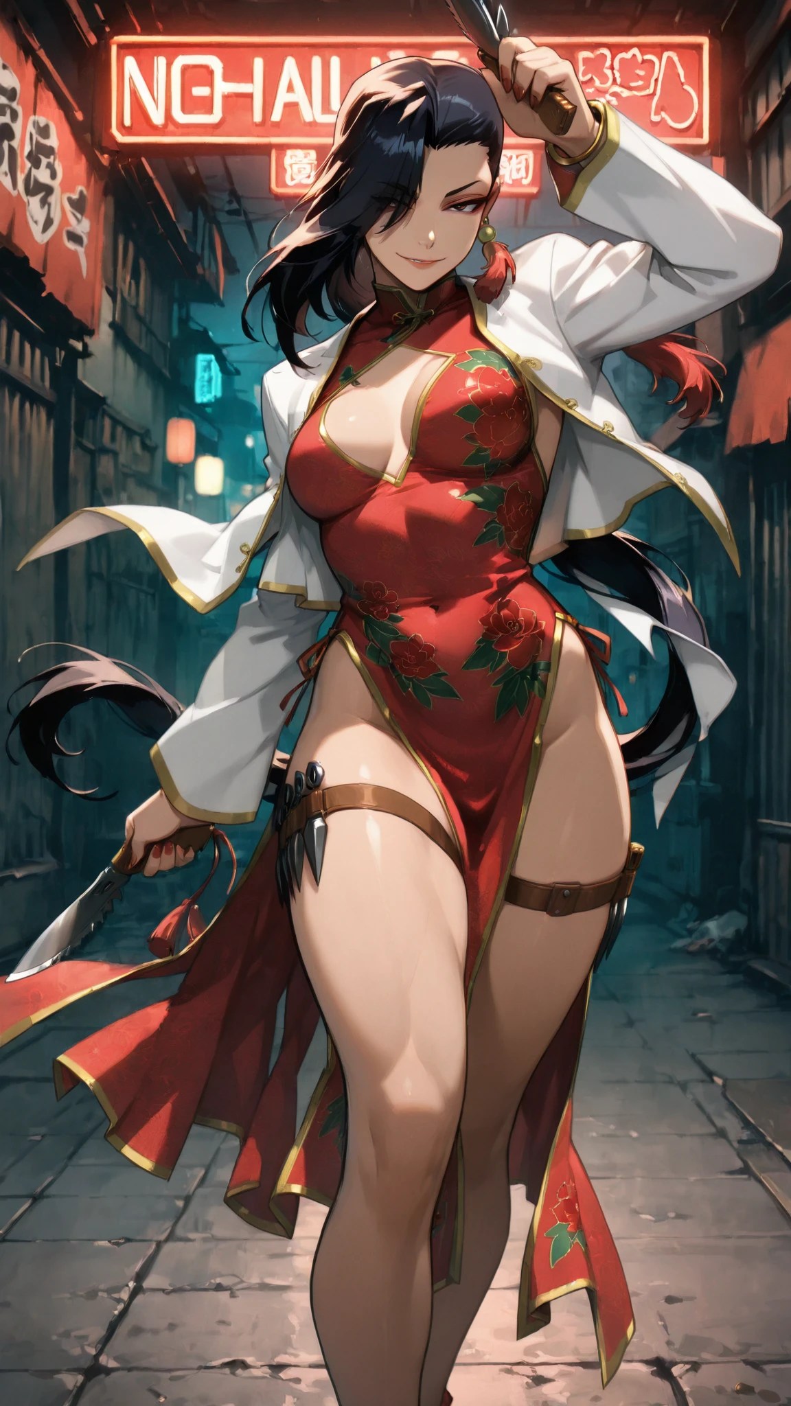 Horny women、sweat, steam, medium breast, nsfw, shy, 
