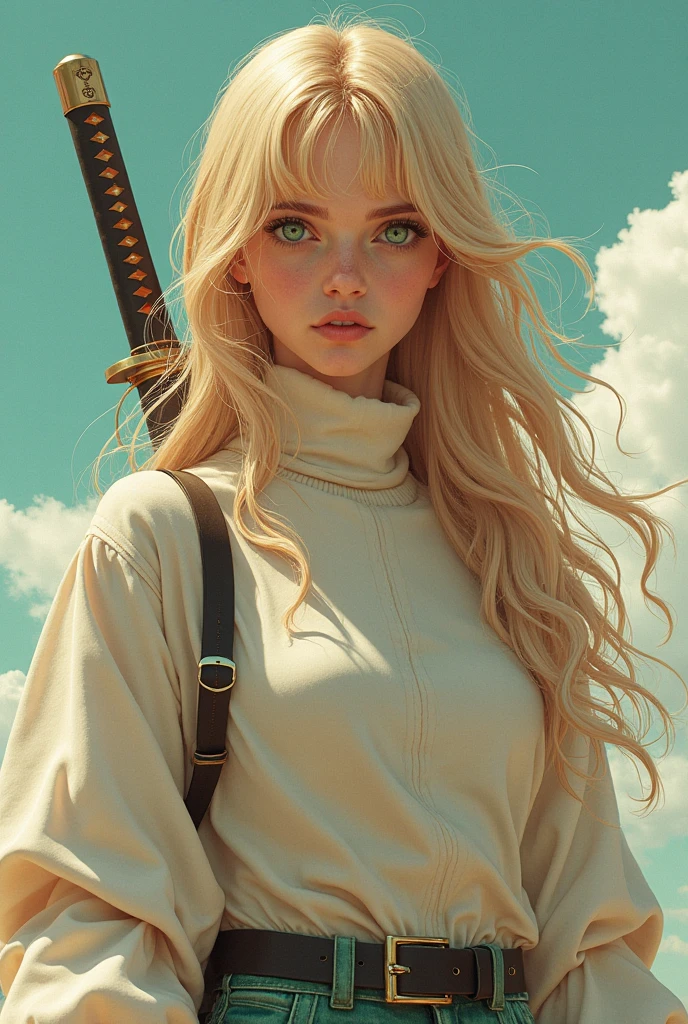 painting of flirty (17 years old:1.1) girl in leatard, (shy), (outdoors stadium:1.1),(school uniform:1.1), (red blouse and jacket:1.1), (long very blondie hair:1.3), (exemplary:1.2), (precise:1.11), (Winter Moscow night in the background), (half turn:1.2), bright soft diffused light, depth of field, digital painting, artstation, concept art, intricate, highly detailed, masterpiece, trending on Artstation, art by artgerm and greg rutkowski and alphonse mucha, hdr 4k,watercolor, <lora:AngelinaMelnikova_Art_1_2:1>