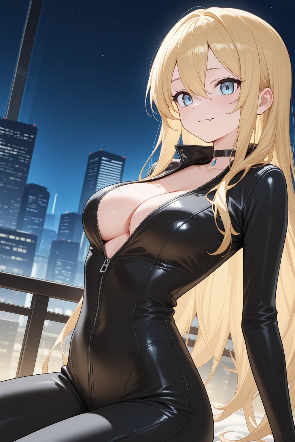 1girl, medium breasts, leotard, bare legs, tight belt, boots, gloves, city backdrop, solo, single, hands on hip, standing, full body shot, cowboy shot, superhero, beautiful detailed eyes, power, mature lady