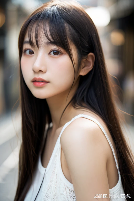 lens: 135mm f1.8,(Highest quality), (Beautiful 14 year old Japanese girl),  (Moist lips), Narrow eyes, double eyelid,Delicate clavicle,Flat Chest,Black Hair、Mr.々Hair style、,
 (Let me me&#39;Let me&#39;Let&#39;s take another look),  shame, A faint smile,
(Station platform:1.2), Professional Lighting, 
(Beautiful nudes), (Sunburned skin:0.2),Full body photo、Full Body Focus、Natural skin texture、Standing posture