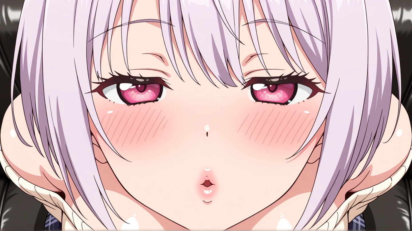 ass pov,1 boy, penis, breasts blowjob, paizuri, penis is between breasts　アニメ　Gal Naked　From above　Sexy expression　hand　　front　((((Grip))))　Hold in mouth　masterpiece　Highest quality　Surreal　Increase the resolution　Face close-up　Covered in white pee　Drinking　Hold it and stuff it into your mouth