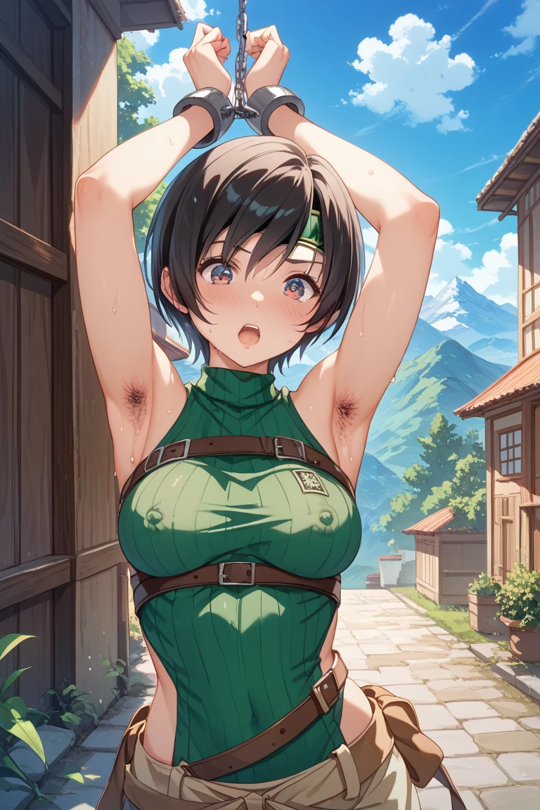 (((masterpiece))), ((highest quality)), (Very detailed), ((High resolution)), ((8k)), ((Anatomically correct)), One Girl, Baby Face, (Big Breasts), Brunette color hair, Double up braid, Long Hair, Long-haired and short-haired, Letting down your bangs, Very cute woman, delicate, Charming smile, Emerald Eyes, Best moment, Beautiful Skin, delicateな腕, Detailed skin texture, Intricate details, Very detailedな顔, Beautiful curves, Beautiful thighs, Sweating, View your viewers, Embarrassed and shy, Carrying a red backpack, ((Wearing a miniskirt)), Daytime Park, ((Leaking urine)), The audience is looking down, With tears in their eyes, Model standing, Beautiful standing posture