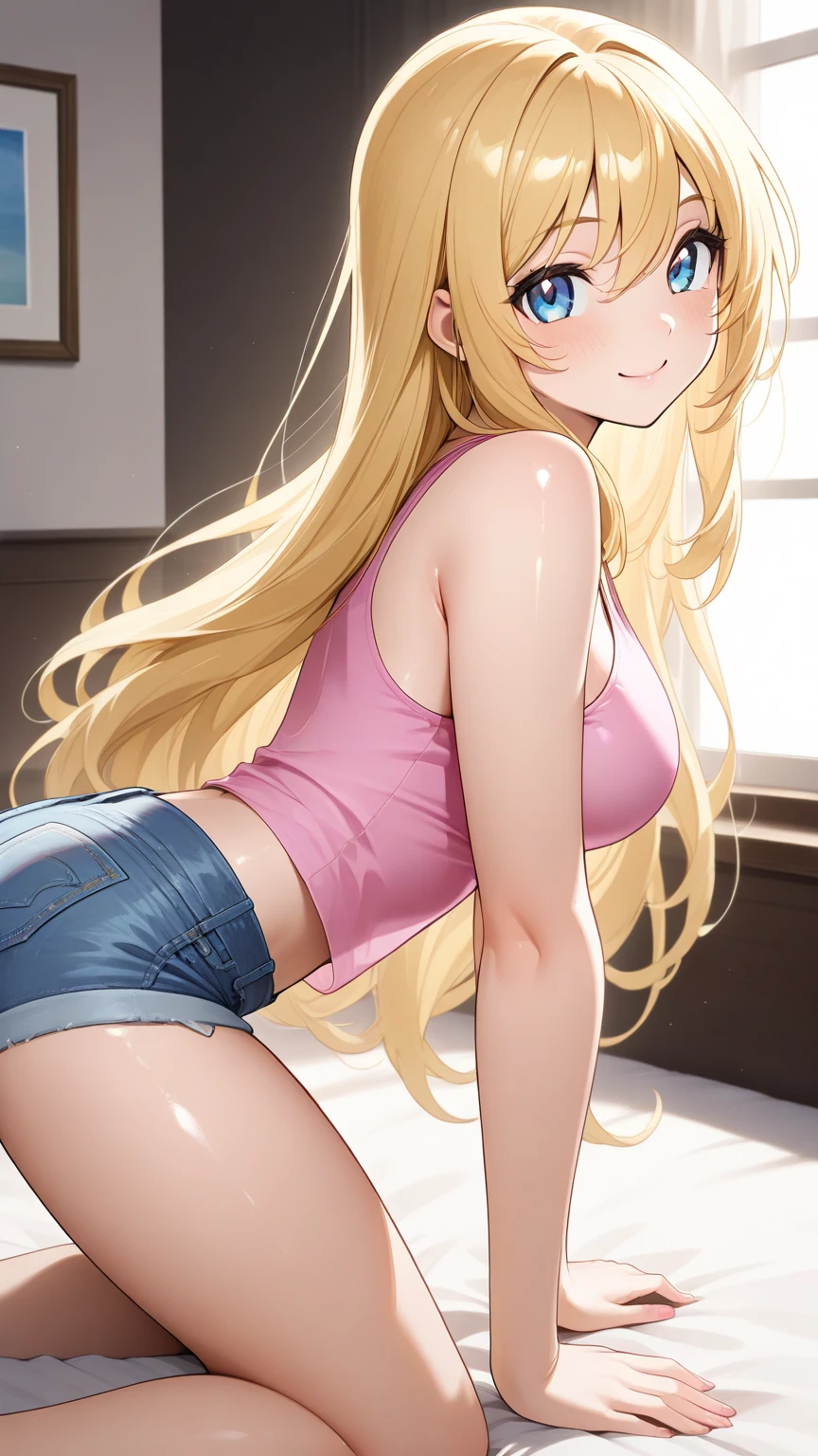 2d,Highest quality,(masterpiece),(whole body),Yami-chan,Amber Hair,Berry Berry Long Hair,blonde、(Brown woman),(Healthy dark skin),(Sunburn mark),clavicle,(new school swimwear),JK,Shining bare feet,barefoot,beautiful。Brown Eyes、Attractive thighs、Large Breasts、lockerルーム、locker、Light coming through the window、Erotic look、Large drops of sweat、Wet hair、Drops are dripping from my hair、Towel in right hand、It'; Shortness of breath,Bold Pose