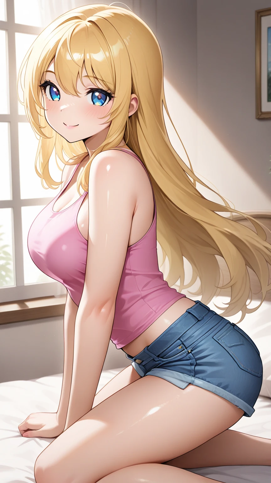 ((best quality, masterpiece:1.3, 8K)), (detailed), highly detailed face and skin texture, detailed eyes, bedroom, bed, window, full body, standing, slender body, 1girl, 25 years old, white skin, blue eyes, bright lips, scared, worried, embarrassed, panicking, blond hair, straight hair, long hair, (forehead:1.0), blue eyes, reading glasses, green sweater, large breast, hard nipples, jeans pants, skinny jeans, blue jeans, barefoot, peeing jeans, peeing pants, pee stain, (wetting herself:1.5, desperation:1.5),