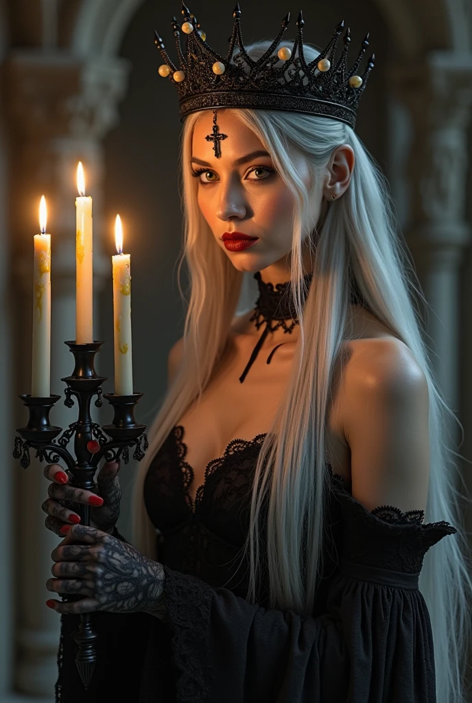 goth jillian blond portrait 26 years old candles moody lighting vodka_portraits <lora:vodka_portraits:0.7>