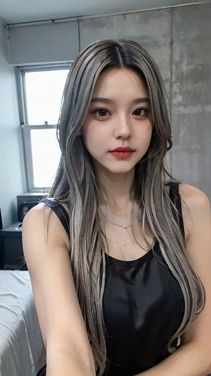 Beautiful (1 girl:1.3), Alone, (very detailed) full body masterpiece, Ultra realistic, 16K, nightmare atmosphere, gothic, r3b3cc4 young, Sensual (Erotic), 1 girl (cute young) alone, delicate (seductive) female face, silky realistic hair, hair fringe, looking at viewer, goth makeup, pale-blonde and pale-golden hair (gradient colors) , simple unfocused background, bedroom background, jewelry, earrings, necklace, young beauty, portrait, hoop earrings, realistic, soft lighting, muscular female body, realistic hot body , photorealistic, detailed clear eyes, extremely erotic, delicate feminine, muscular female body, large natural breasts, belly hot, narrow waist, proportionally big hips, thick legs, beautiful, nude (porn), different sensual positions, raw, analog, sharp focus, 8K, high definition, high quality, Fujifilm XT3, Film grain, award winning, highly detailed skin artwork, realistic skin details, visible pores, clear focus, volumetric fog, 8k hd, dslr, high quality, Film grain, light skin, photographic realism , lomography