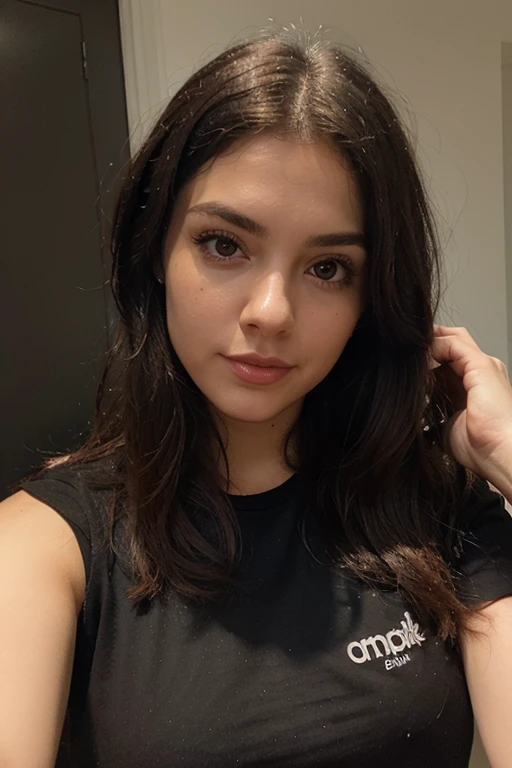 Chica joven de cabello gris y ojos negros