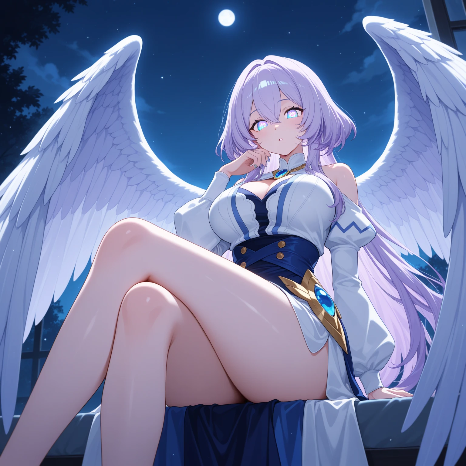 Blue Archives Mika Misono, costume nude, Not edited, big bust, detailed nipples, Detailed genitalia, long flowing hair, no bra, no panties, exposed body, slim body, 5 fingers,Animation Art Style, 8k, 1 woman
