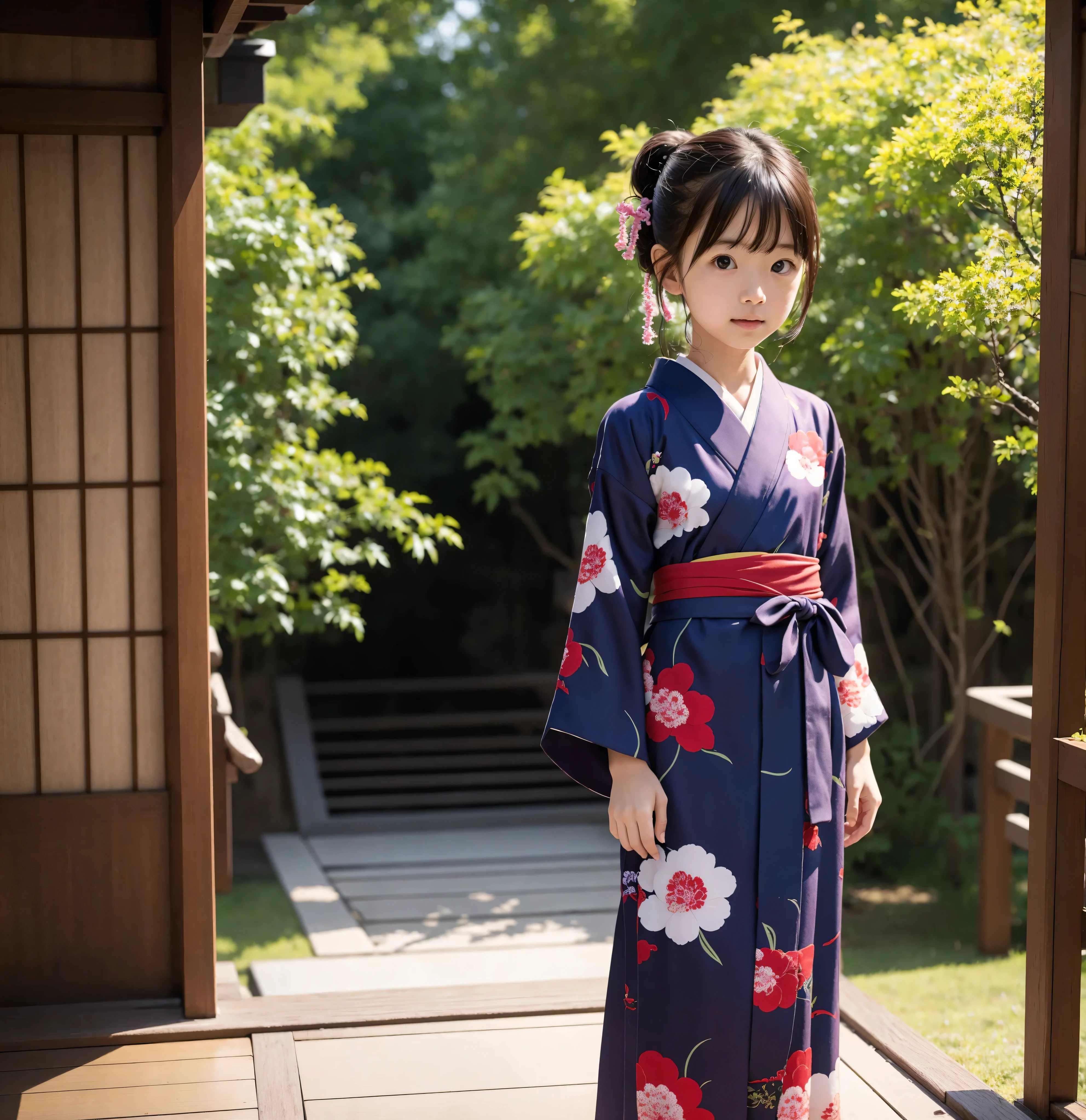 summer kimono Goldfish flower Girl clear cute Emotional