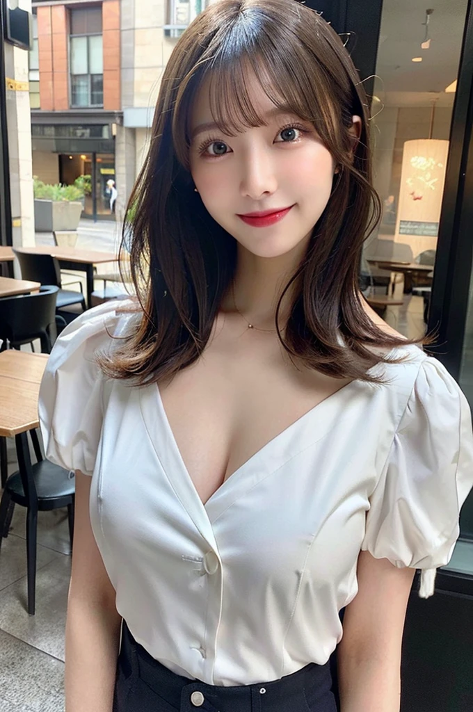 full body、highest quality, shape, Very detailed, finely, High resolution, 8k wallpaper, Perfect dynamic shape, Beautiful and detailed, Summer clothes,Medium Hair,Natural color lip,smile,20-year-old girl、Midnight、Beautiful and elaborate face、Perfect and beautiful face、Slim face and figure,spread your arms wide,Big eyes,Take a photo with your face raised from below your knees、Small face、Beautifully detailed face、Perfect and beautiful double eyelids、Big cleavage、Long, slender legs、One Woman、gravure、Watching the audience、stroll、full body、Outdoor