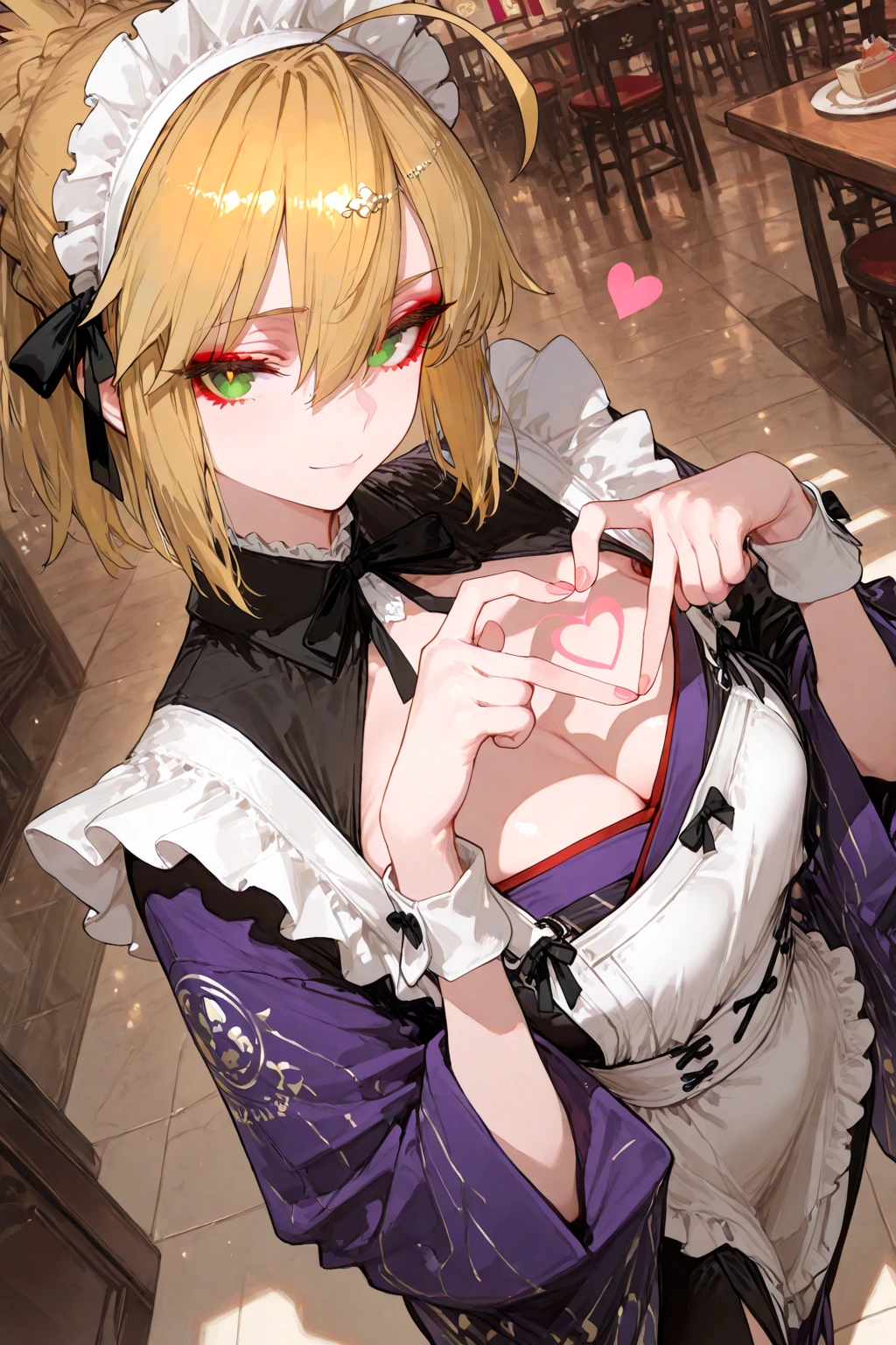 top-quality, ​masterpiece, tre anatomically correct, Original Characters , 1girl in, (Crazy smile:1.2) , blonde  hair , bangss , Crazy eyes , hand on face, ((((You can see the chest)))), Yellow blood splatters on the face, open open mouth, (roll up eyes:1.2), (Shining Left Eye Star), Pink eyes, Pink eyes,