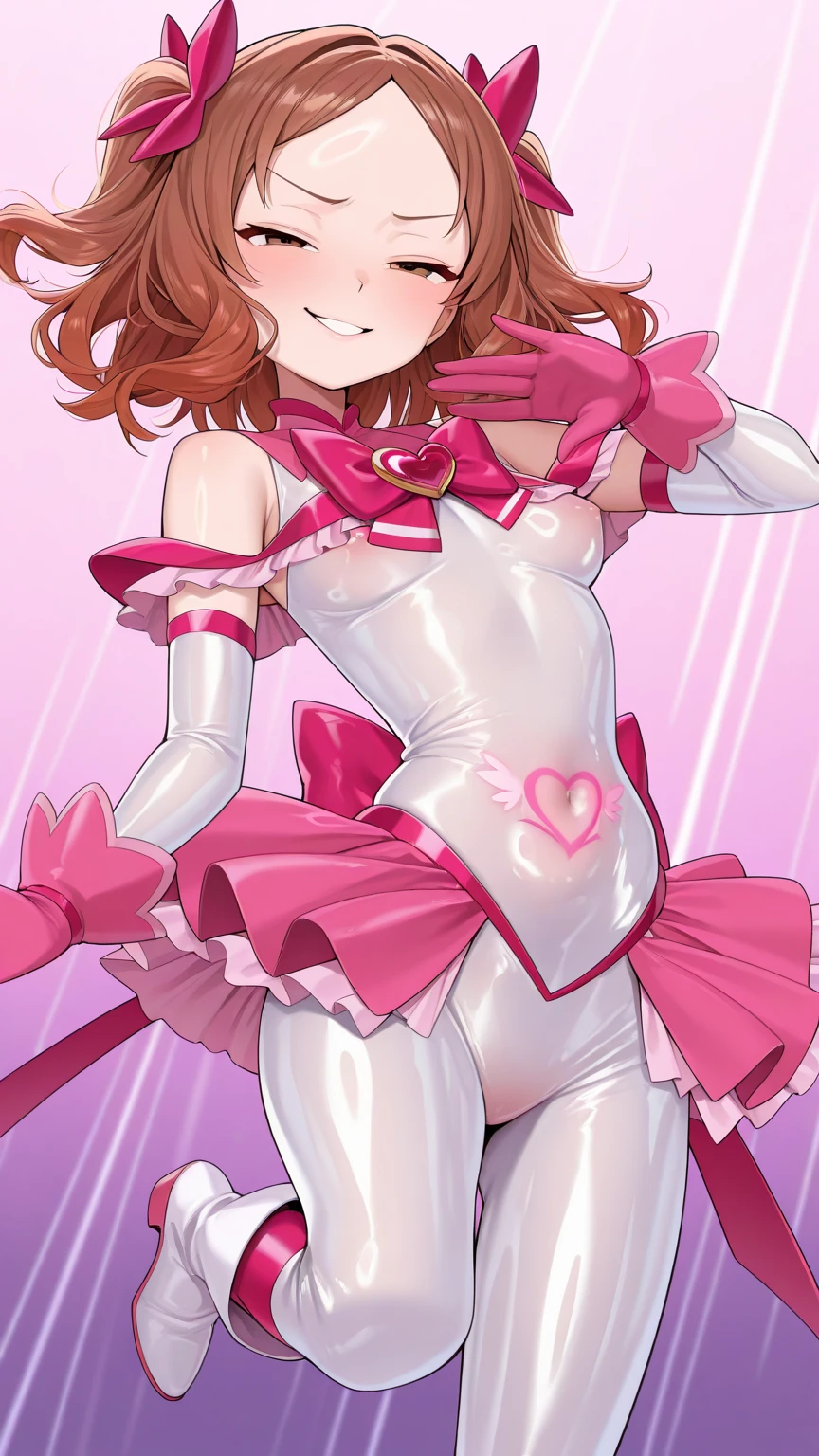 {{{{amazing quality,great quality,high quality, very aesthetic,aesthetic, best quality}}}}, {{realistic}},Digital art,{{{short ponytail}}},{{{{Magical girl}}}},beautiful girl,, younger sister,,blunt bangs,short sideburns,dark green hair,brown eyes,tareme,red bow, blunt bangs, flat chest, covered navel, groin,{{pink sailor collar}},{{ thigh strap}}, {ribbon trim},red boots,heart brooch,
{{pink elbow_gloves}}, {{leotard peek}},{white leotard}, detailed body,photo,shadow,Three-dimensional,{{{{magic circle}}}},{{{condom wrapper}}},{{{orgasm}}},{{{trembling}}},{{{{{vagina}}}}},{{{{Bukkake}}}},nsfw,{{{{{{{{rape}}}}}}}},Peeing,{{{{{{{{{corpse, defeat, closed eyes, , best quality, amazing quality, very aesthetic, absurdres