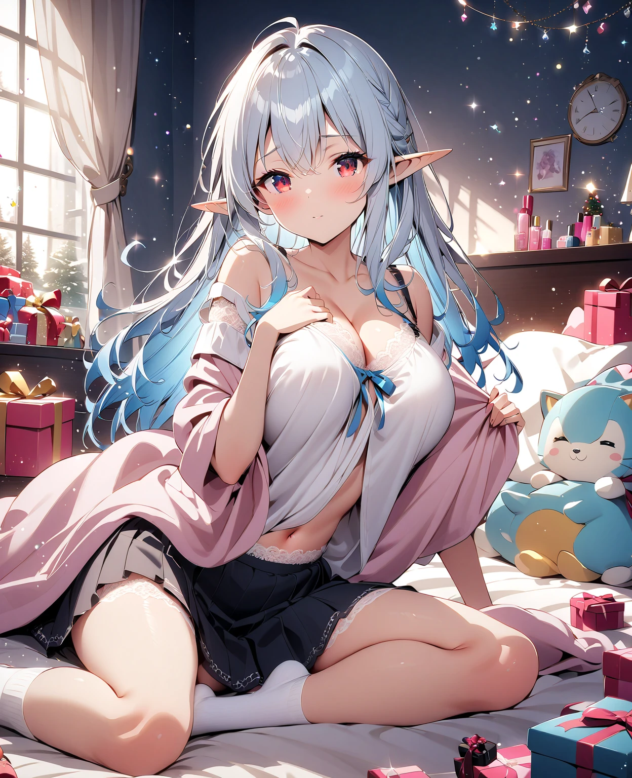 {{{{{16k,Ultra High-resolution realistic romantic photo of neat cowgirl position Girl in loungewear as a pure embarrasslng virgin as pretty as a actress in the flower field, The way she embarrassed herself is adorable, she transforms into a cute silicone doll of third ranks higher and radiates glowing charm, expressing femininity all over her body while being made into an adult, The more shy she is, the smaller and neatly her face becomes}}}}},{{Extremely detailed}},{{{{{dye her cheeks flush and integrated her head pure small, thick lips, Enchanting thick gross idol's Lips}}}}},{{{{{the best glossy bang neat straight virgin hair}}}}},{{{{{She get more attractive and smoother her body, The bigger her tits get, the thinner her bare waist gets, her breasts have become large, soft, and cleavage-like as she's carefully rubbed them, She's trying to make a cleavage with her hands over her growing white tits, she is transformed into a pure virgin, and her expression and appearance are transformed into that of a pure, unused virgin, so clean and pure, Her white tits are so fluffy that they overflow if not lifted up, and are depicted in great detail, She's the cutest in her loungewear, embarrassed by her adorably overflowing white tits, Cowgirl style, moving up and down and shaking her tits}}}}