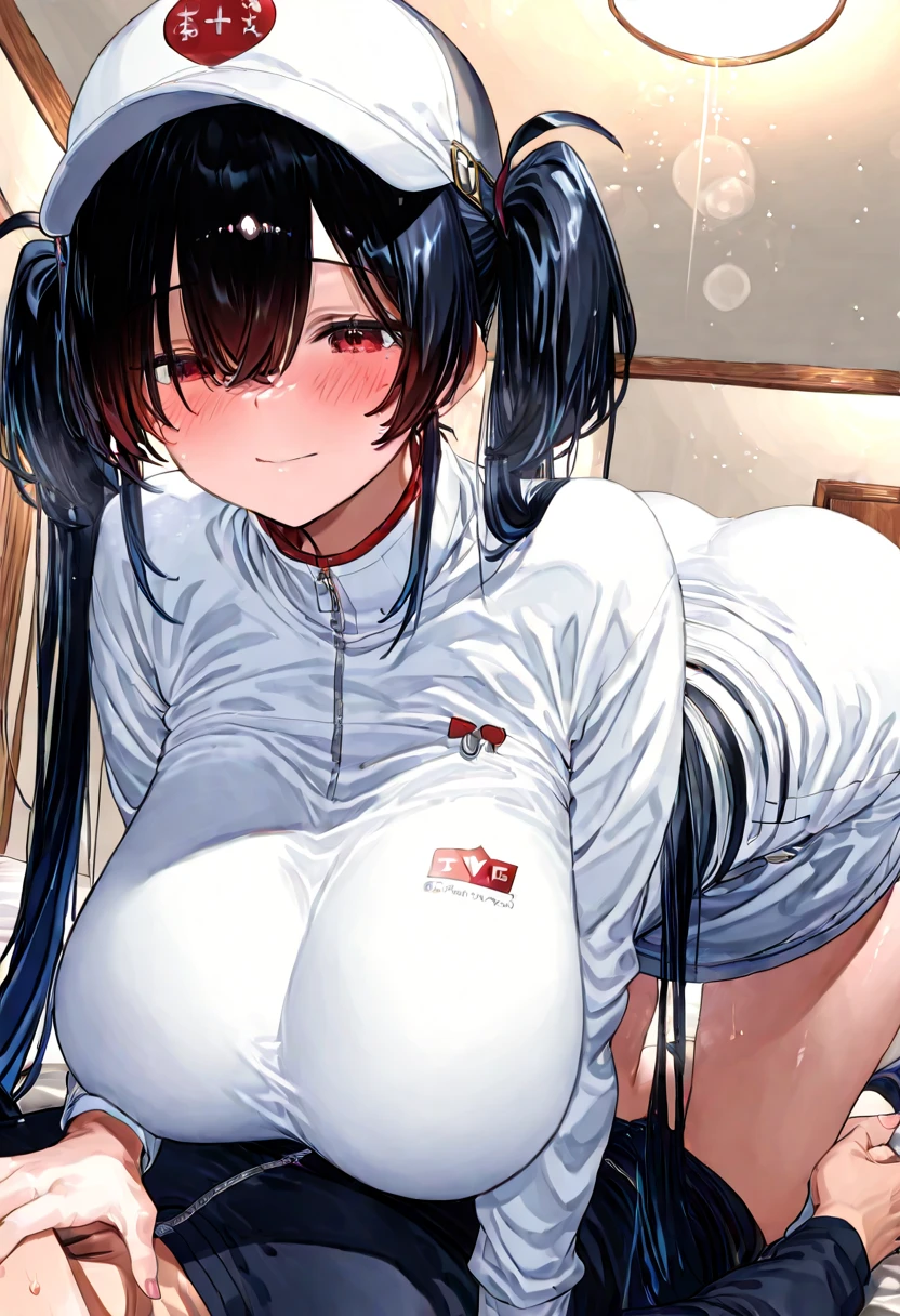 masterpiece, super fine illustration, best quality, light particles, ultra-detailed, 8K wallpaper, (bright colors:1.2), (medium breasts), (black medium hair), shiny hair, ((hair bow)), shiny skin, oily skin, (beautiful black eyes, shiny eyes, orgasm face), half-closed eyes, (blush:1.4),((santa dress, cleavage cutout, nipple)), (fishnet stockings), head back, (man:1.3), (vaginal penis), hetero, (lying:1.6), (girl spread legs:1.4), (intense Sex:1.6), (missionary sex:1.2), (cum out), casino, nsfw, (pov)