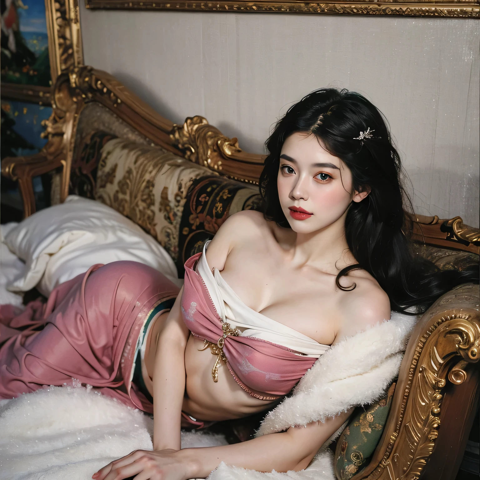 ulzzang-6500-v1.1, (raw photo:1.2), (photorealistic:1.4), beautiful detailed girl, very detailed eyes and face, beautiful detailed eyes, ridiculous, incredibly ridiculous, huge file size, super detailed, high resolution, very detailed, best quality, masterpiece, kemomimi, illustration, very detailed, CG, unified, 8k wallpaper, amazing, fine details, masterpiece, best quality, very detailed CG unified 8k wallpaper, face light, backlight, dim lights, movie lighting, 1girl, 16 years old, (((no panties)))), ((no pants)), (no socks)), (no shoes))), (dynamic pose))), (Greek toes), (long nails, pink nails), (camel toes), (cross legs), (((correct displaning))), ((nurse's uniform in pink feathering texture))), ((gemstones, diamonds, pendants, necklaces, waist chains, stud earrings, earrings, nose studs, lip studs, lip rings, nose rings, umbilical studs, umbilical rings, bracelets, anklets)), flowers in full bloom, sitting on golden swings, (mirrors with silver patterned borders), gorgeous dining tables, wine jugs, plastic sticks, massage sticks, spoons, ((honey baths))), cocktails, alcoholism, drunkenness, drowsiness, drowsiness, sweating, weakness, slippery shoulder straps, drenched, hangover, relaxed posture, clothes scattered on the ground, pants, skirts, panties,