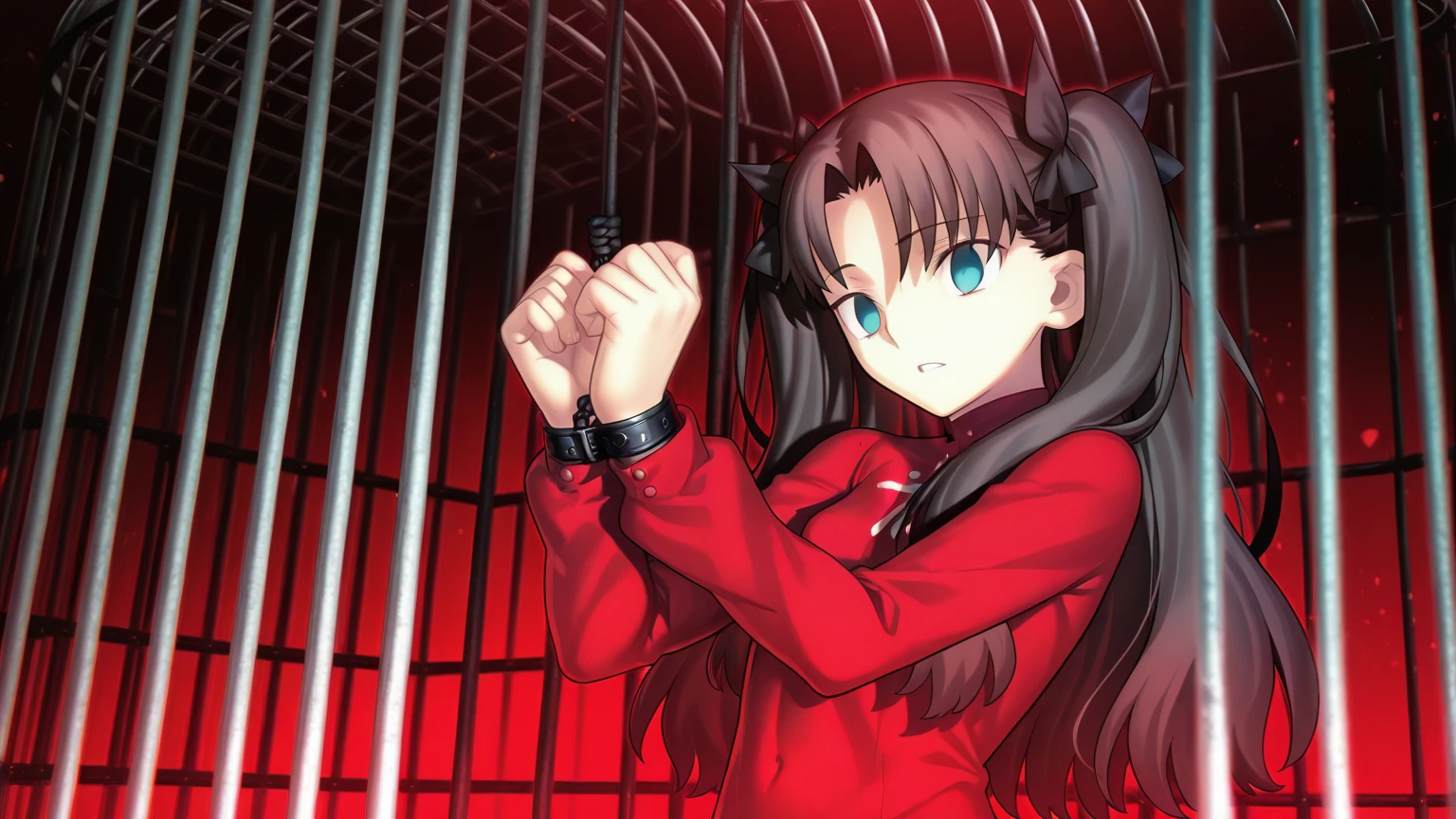 masterpiece, best quality, 1girl, anime style, pastel colors defaerith, braided ponytail, pink hair bow, choker, necklace, cropped jacket, red jacket, short sleeves, pink dress, extremely detailed,high definition restrained,police,arrest,restrained,shackles,(((handcuffs, cuffs, upper body, handcuff, bound wrists))),masterpiece, best quality,aerith gainsborough handcuffs behind her back,.behind her back position.escort in handcuffed.handcuffed behind back.aerith handcuffed,aerith handcuffed behind her back.arrested.l.aerith handcuffs behind back by police