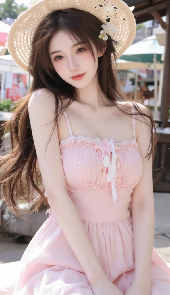 (1girl:1.3), sexy pose, slim body, (photorealistic:1.4), (masterpiece, top quality, best quality, official art), extreme detailed, highest detailed, (ultra-detailed), ((an extremely delicate and beautiful)), cinematic light, (realisticlying:1.3), (highdetailskin:1.2), high resolution, 8K UHD, 4K, 8K, Bokeh, digital SLR camera, absurderes, Optimal proportions of four fingers and one thumb, in the park with trees,sitting on bench, ((silky long hair)), (brown hair), tears, beautiful face, perfect face, highly detailed beautiful face, Cute, shy,blush, dynamic angle, from above,looking at viewer, wearing Tulle Overlay Camisole dress